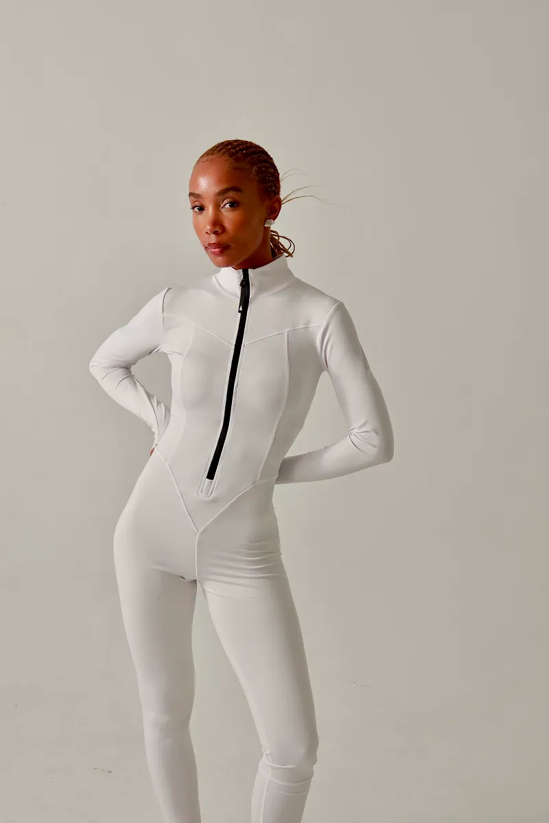 Skiers jumpsuit, White, image 4